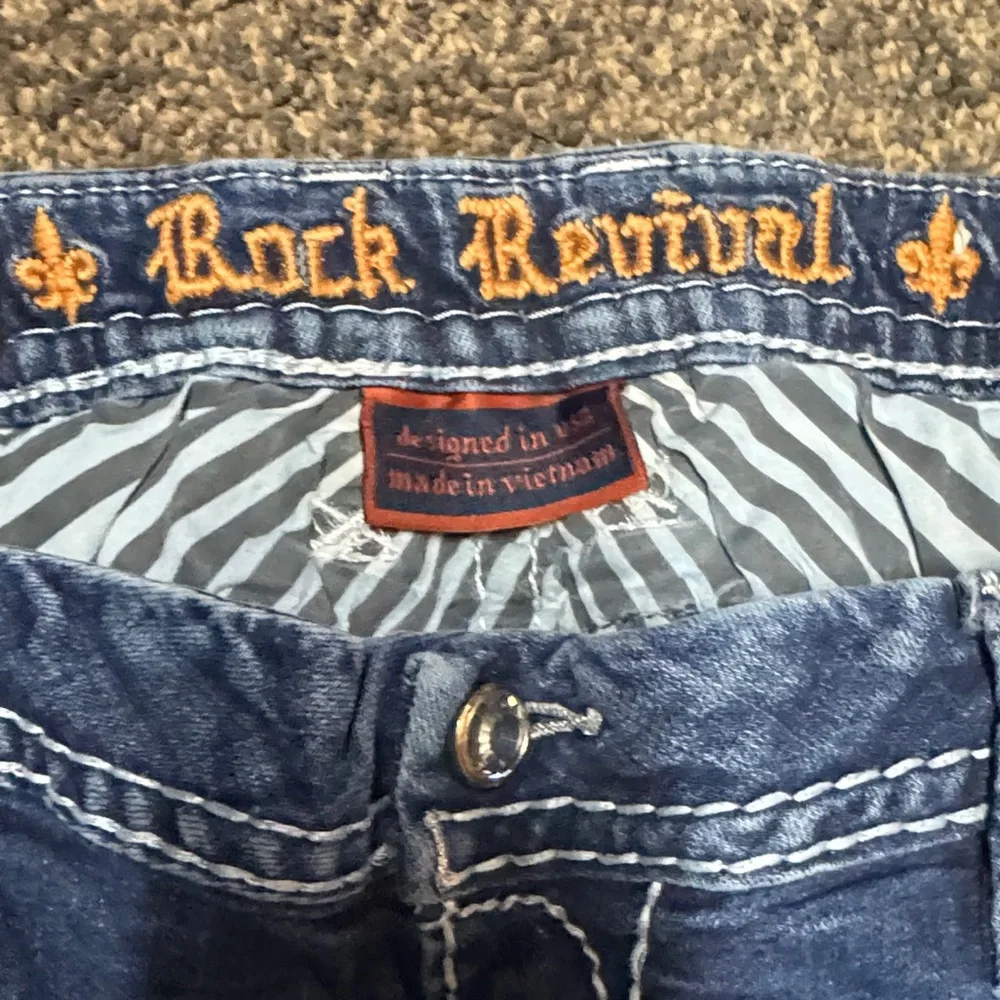 Rock Revival Women’s Amberlight Jeans Sequins 36 18 18W Excellent Cond Easy Boot - Picture 11 of 12